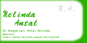 melinda antal business card